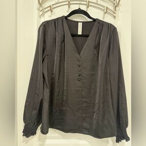 Chic Black Button-Down Blouse